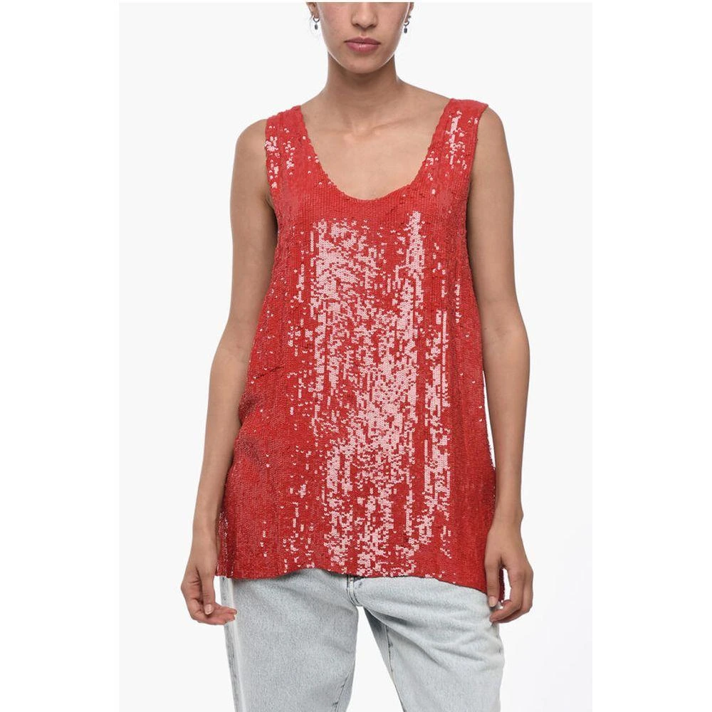 Parosh Sequined Tank Women's Top 1