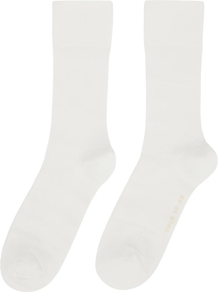 CDLP Six-Pack White Mid Length Cotton Rib Socks 3