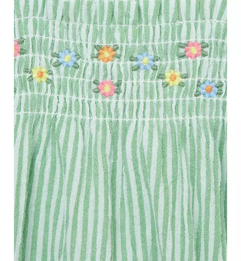 Little Me Baby Girls Cotton Striped Floral Bubble Romper & Headband, 2 Piece Set 3