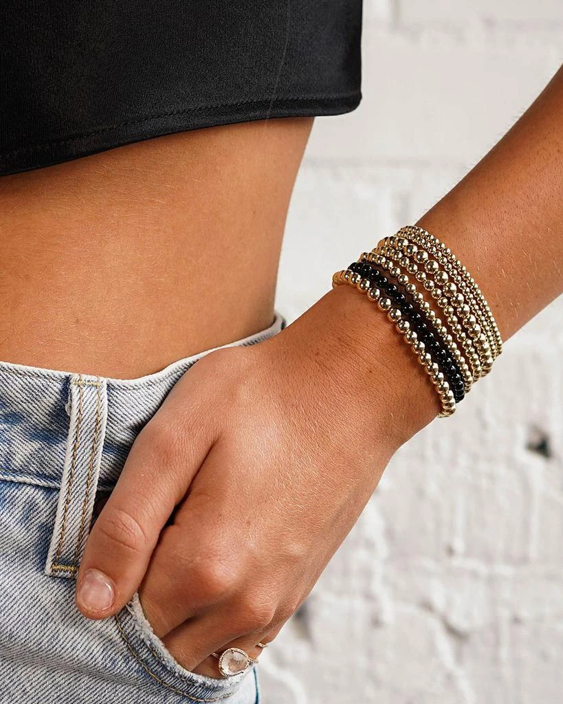 Zoe Lev Black Onyx Bead Stretch Bracelet 3