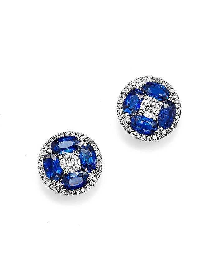 Bloomingdale
s Sapphire and Diamond Stud Earrings in 14K White Gold