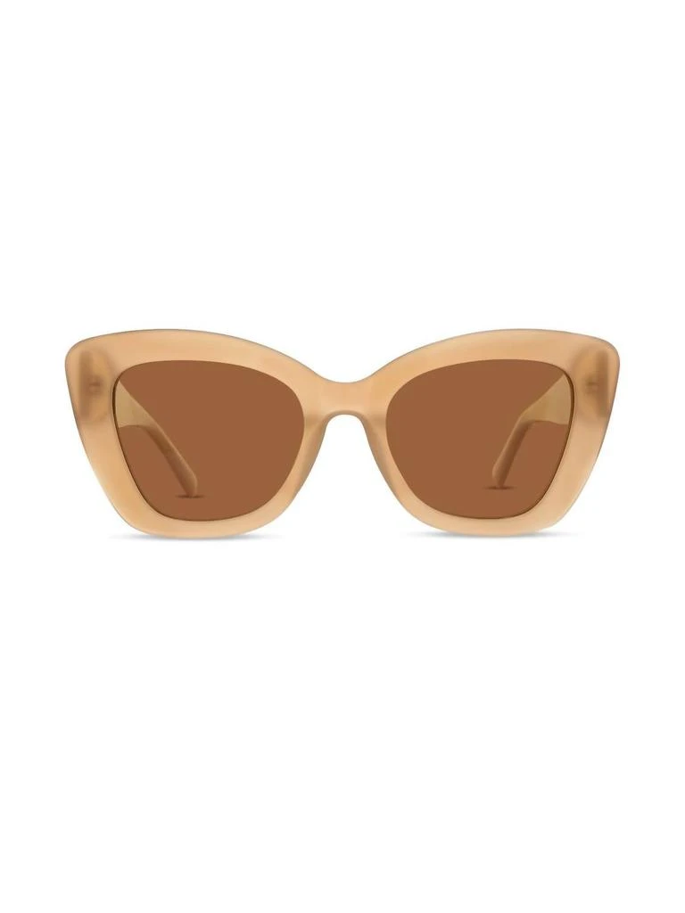 Banbé The Bardot Cat Eyed Sunglasses In Nude Brown 1