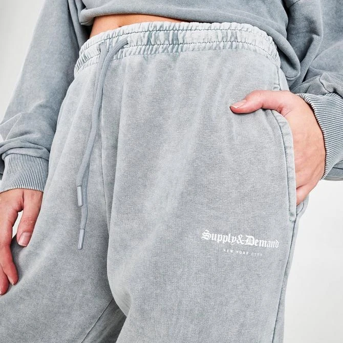 SUPPLY & DEMAND Women's Supply & Demand Washed High-Waisted Jogger Pants 9