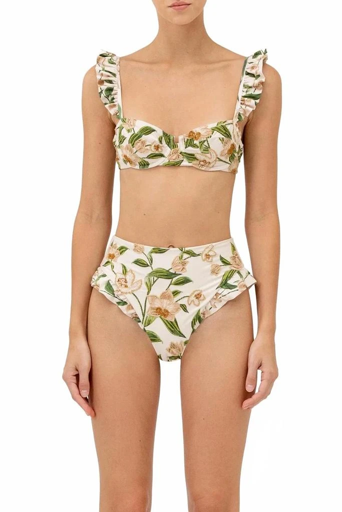 Agua by Agua Bendita Kiwi Orquidea Bikini Top In Multicolor