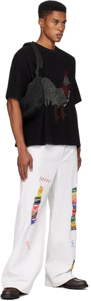 Glass Cypress SSENSE Exclusive Black 'One Big Cock' T-shirt 4