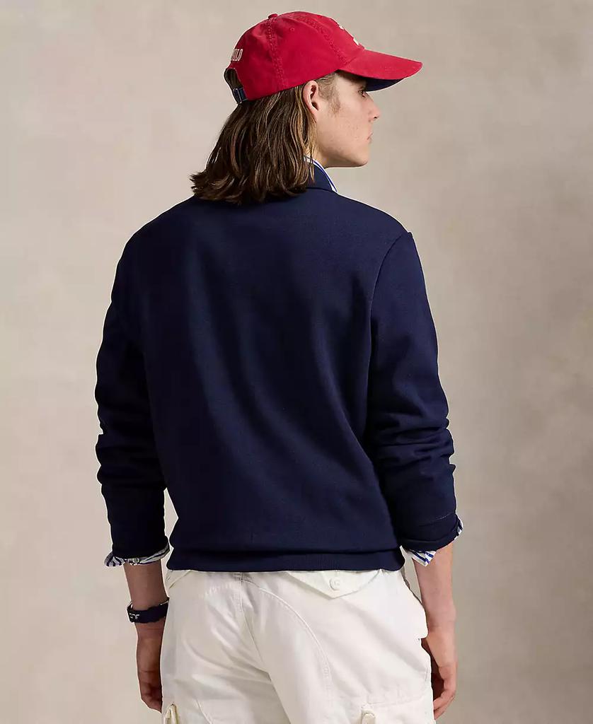 Ralph Lauren Men's Double-Knit Mesh Collared Sweatshirt