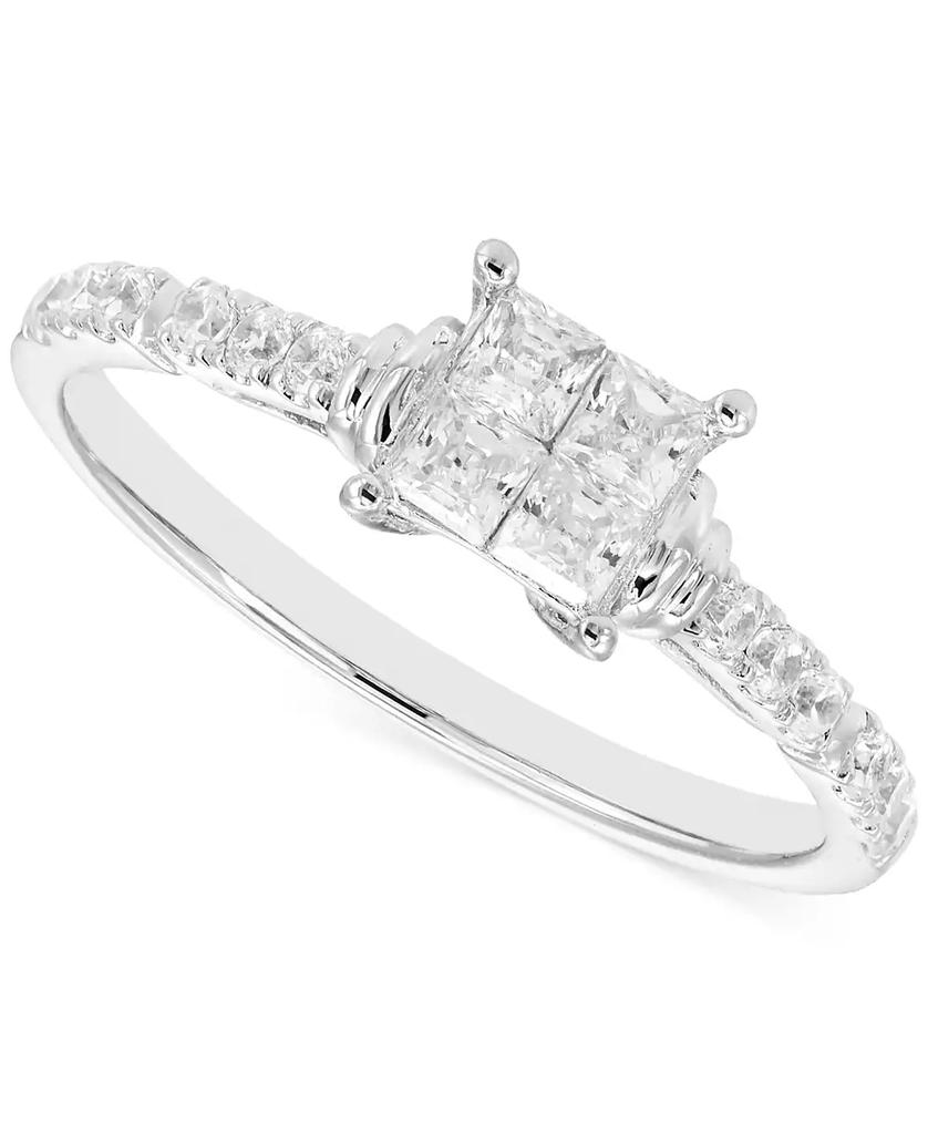 Macy's Diamond Quad Ring (1/2 ct. t.w.) in 14k White Gold