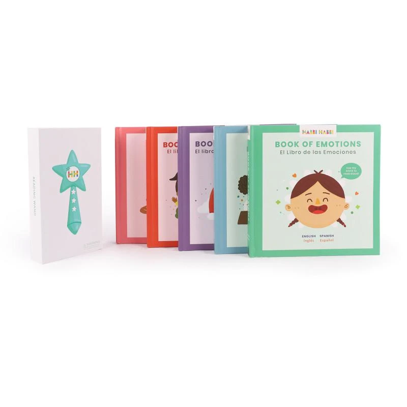 Habbi Habbi Starter set of bilingual books with magic wand english spanish and english chinese 2