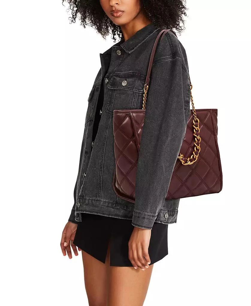 Steve Madden Katt Faux Leather Quilted Tote with Pouch 6