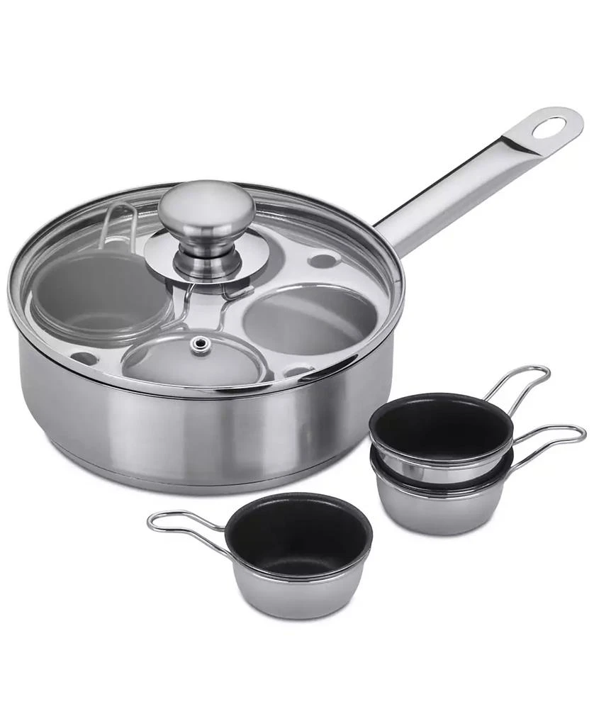 Demeyere 4-Cup Stainless Steel Egg Poacher Set 1
