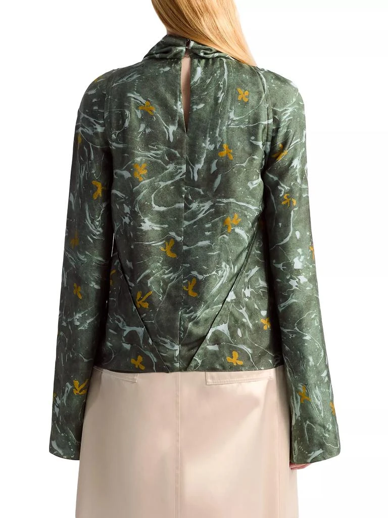 Altuzarra Cara Cowlneck Bird Print Top 4