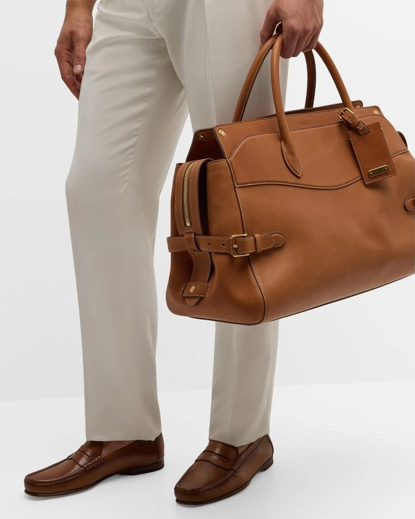 Ralph Lauren Men's Bedford Canvas and Calfskin Bowler Bag 5