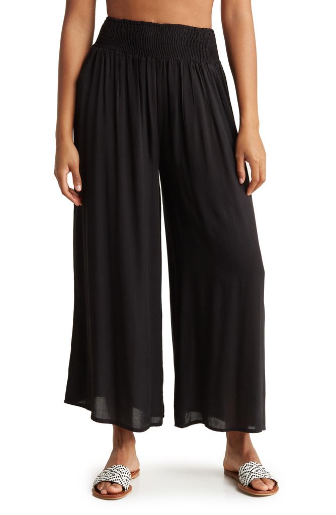 BOHO ME Smocked Waist Wide Leg Pants
