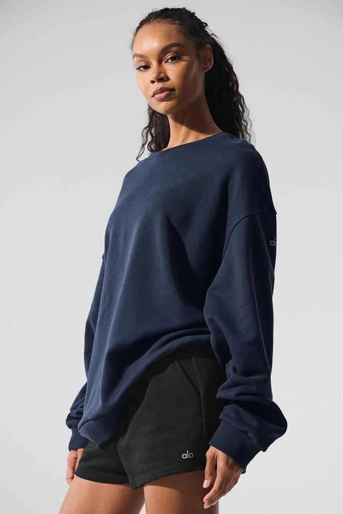 Alo Chill Crew Neck Pullover - Navy 3