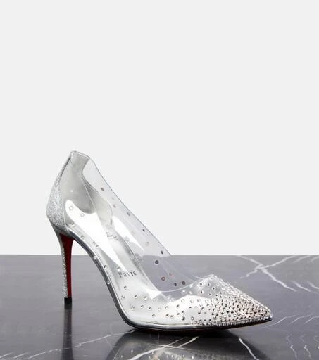 Christian Louboutin Degrastrass embellished PVC pumps 6