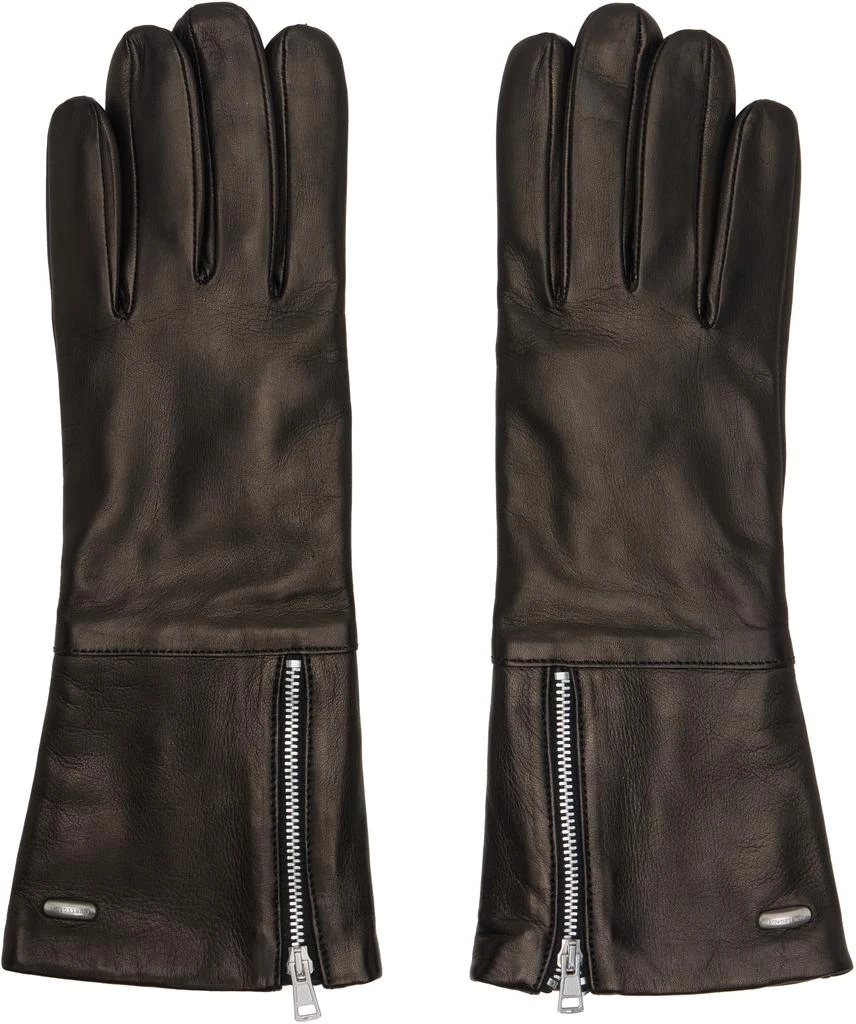 Our Legacy Black Zipped Gloves