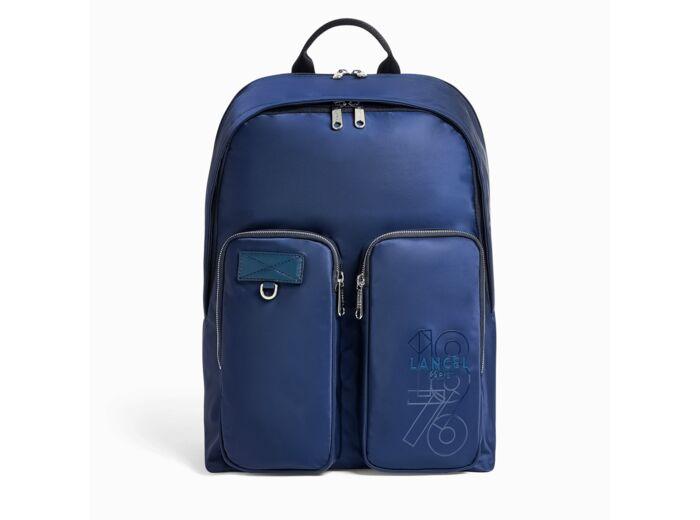 lancel Leo De Lancel - Sac A Dos 2 Zip - BLEU PETROLE