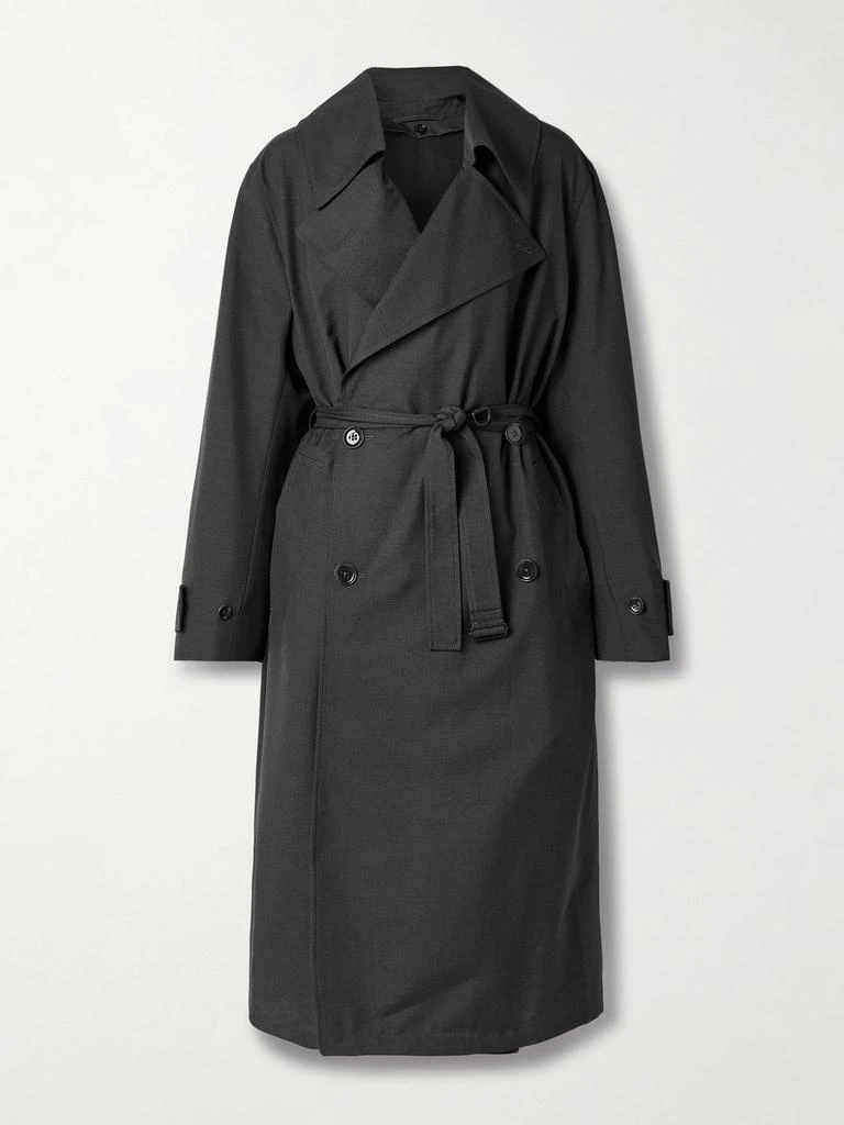 Lemaire Double-breasted Canvas Trench Coat - Dark gray