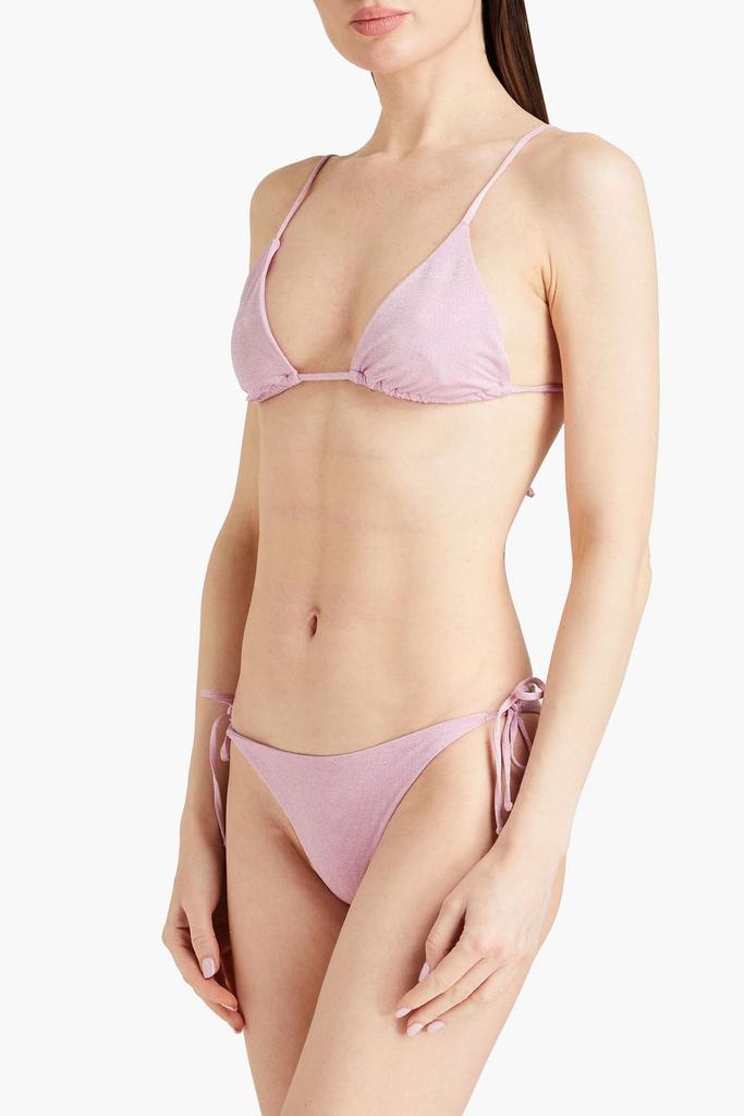 Onia Kate metallic stretch-jersey low-rise bikini briefs