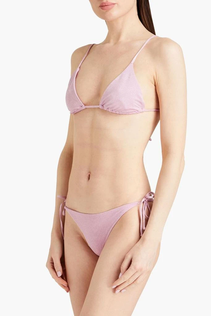 ONIA Kate metallic stretch-jersey low-rise bikini briefs 2