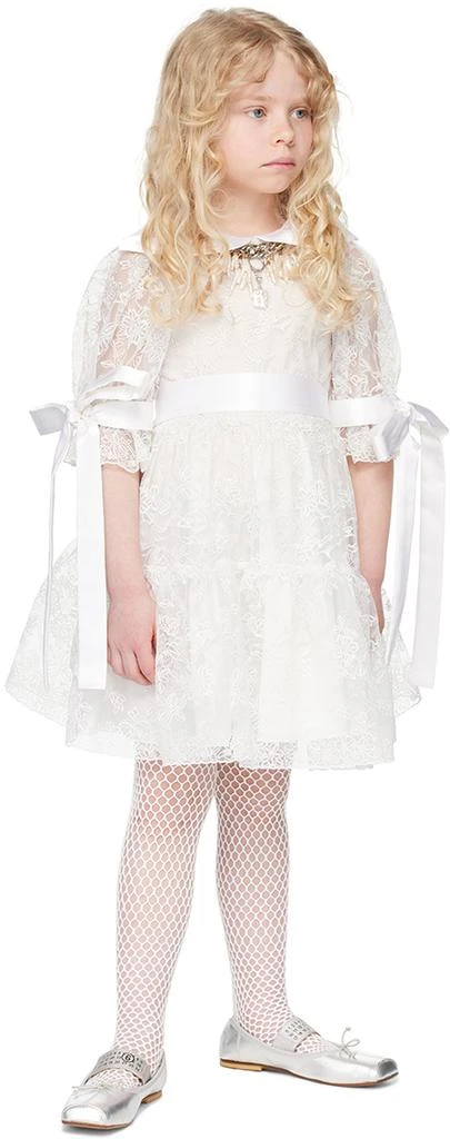 CHOPOVA LOWENA SSENSE Exclusive Kids White Flower Girl Dress 4