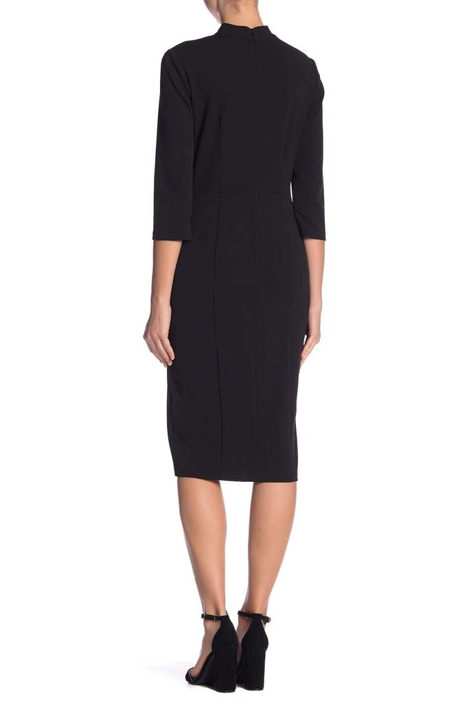 Donna Morgan Crepe Three-Quarter Sleeve Sheath Dress 2
