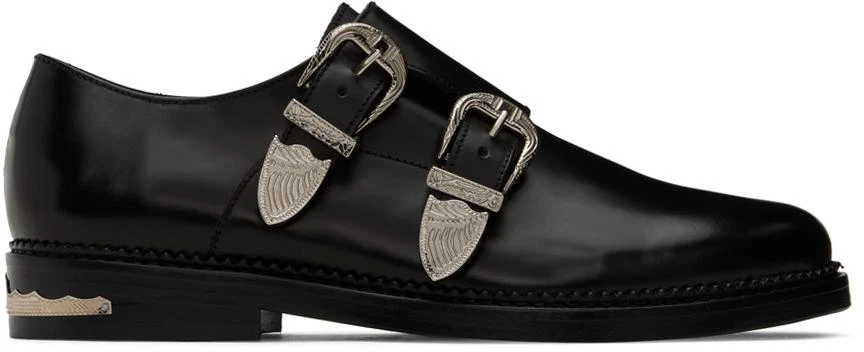 Toga Virilis SSENSE Exclusive Black Pin-Buckle Loafers 1