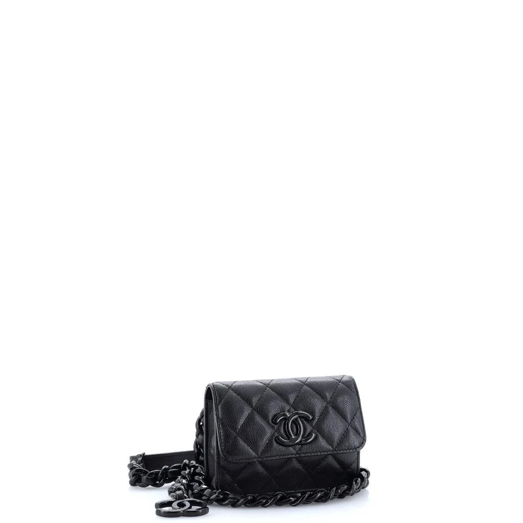 Chanel My Everything Flap Card Holder Belt Bag Quilted Caviar 3