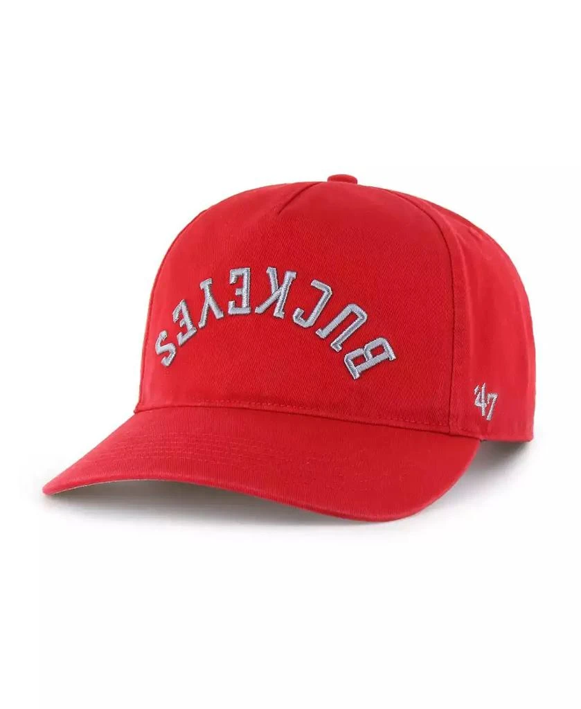 47 Brand Men's Scarlet Ohio State Buckeyes Flip Script Hitch Adjustable Hat 2