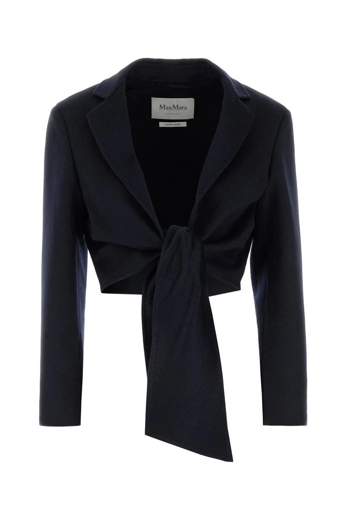 Max Mara Max Mara Sash Detailed Straight Hem Cropped Jacket 1