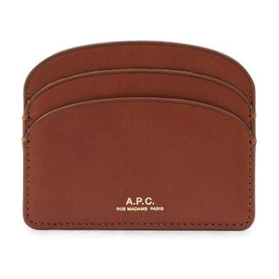 A.P.C. Demi-Lune leather card holder 1