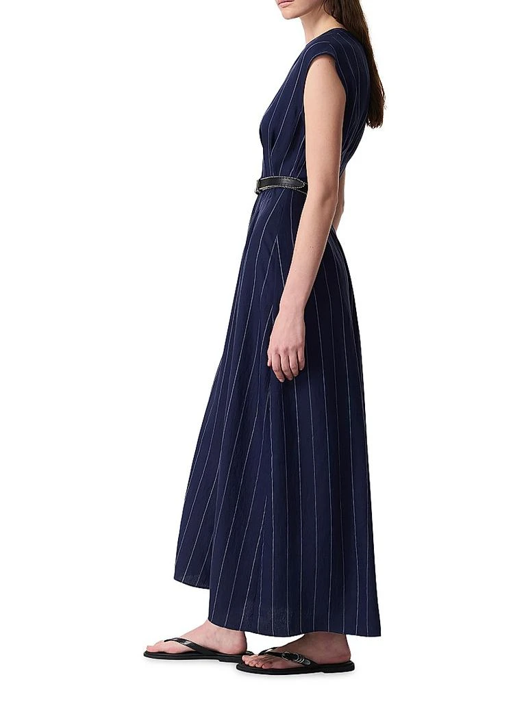 Rag 
Bone Ines Pinstripe A-Line Maxi-Dress 3