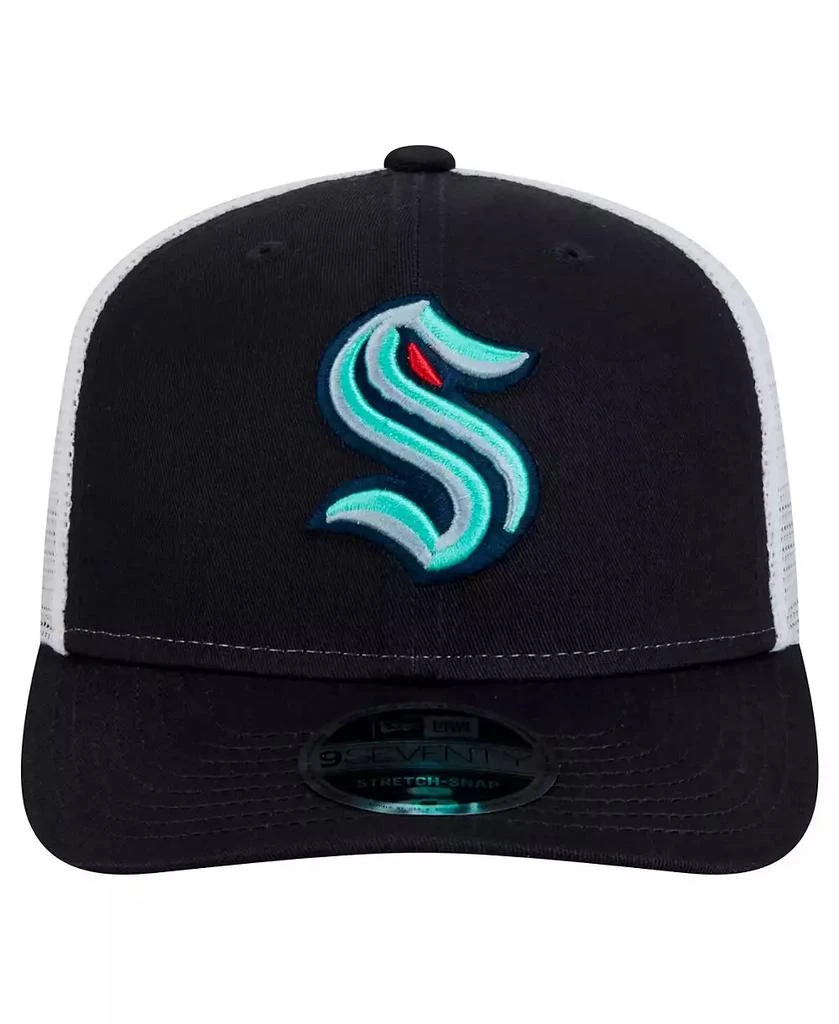 New Era Men's Navy/White Seattle Kraken Core Trucker 9SEVENTY Stretch-Snap Hat 5