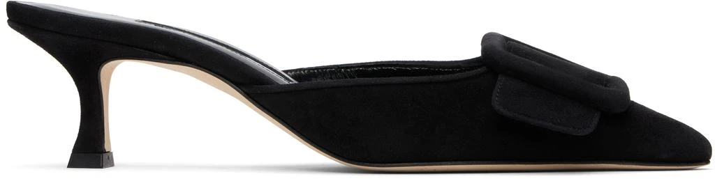 Manolo Blahnik Black Maysale Heeled Sandals 1