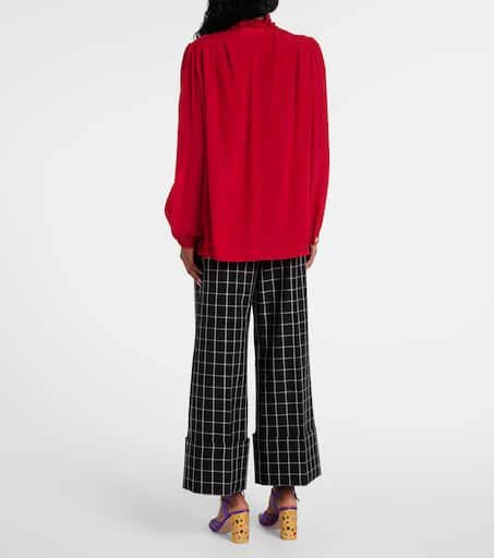 Valentino Ruffled silk crêpe de chine blouse 3