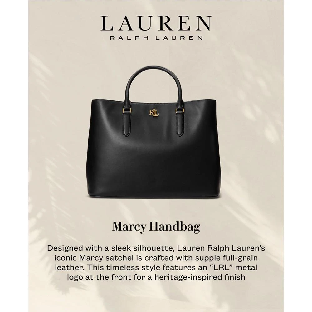Lauren Ralph Lauren Women's Full-Grain Smooth Leather Large Marcy Satchel 2