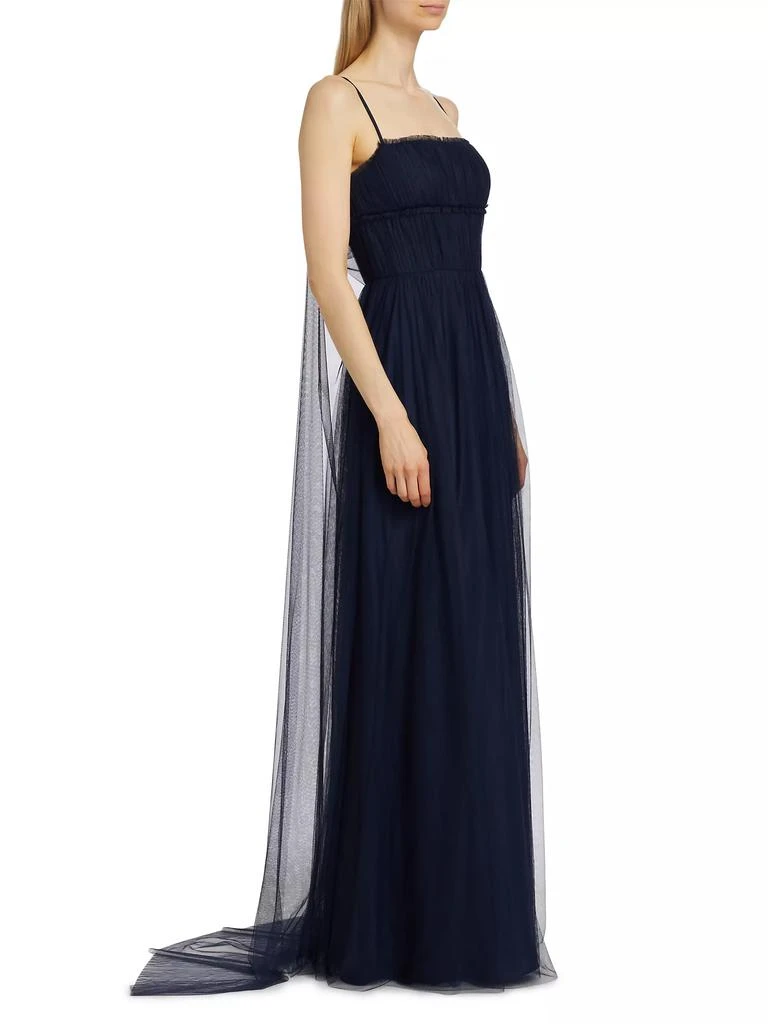 Vera Wang Bride Manuela Tulle Cape A-Line Gown 4