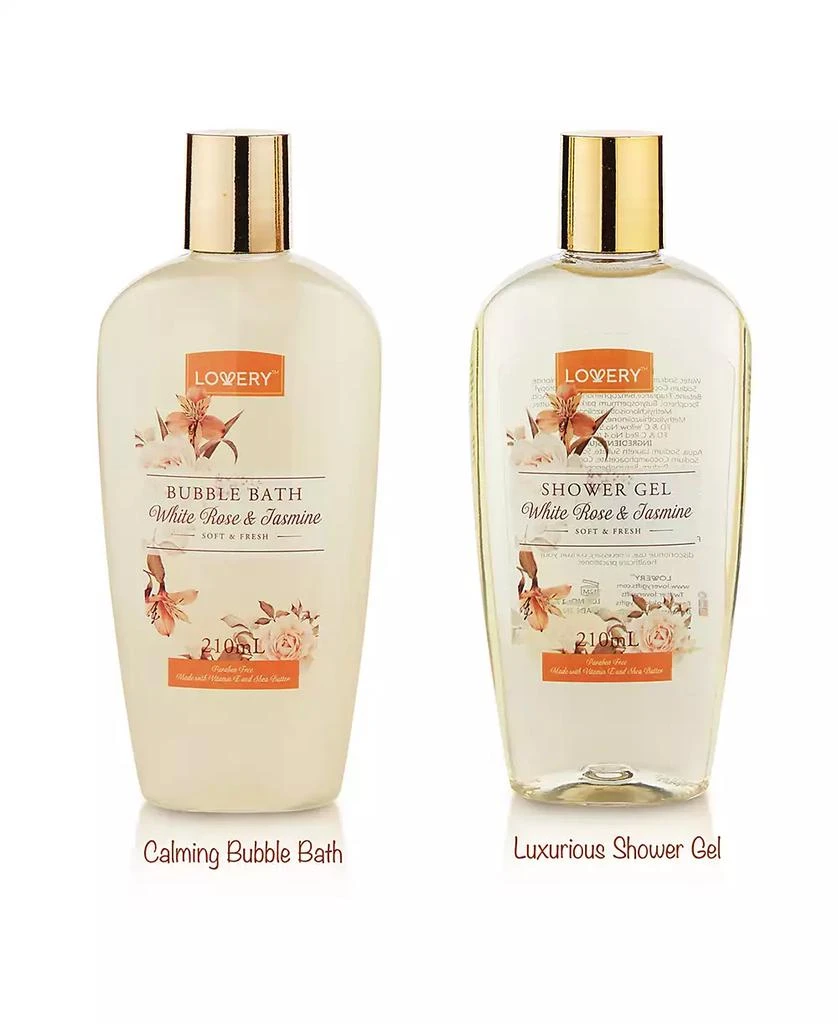 Lovery White Rose and Jasmine Bath and Body Home Spa Set, 11 Piece 3