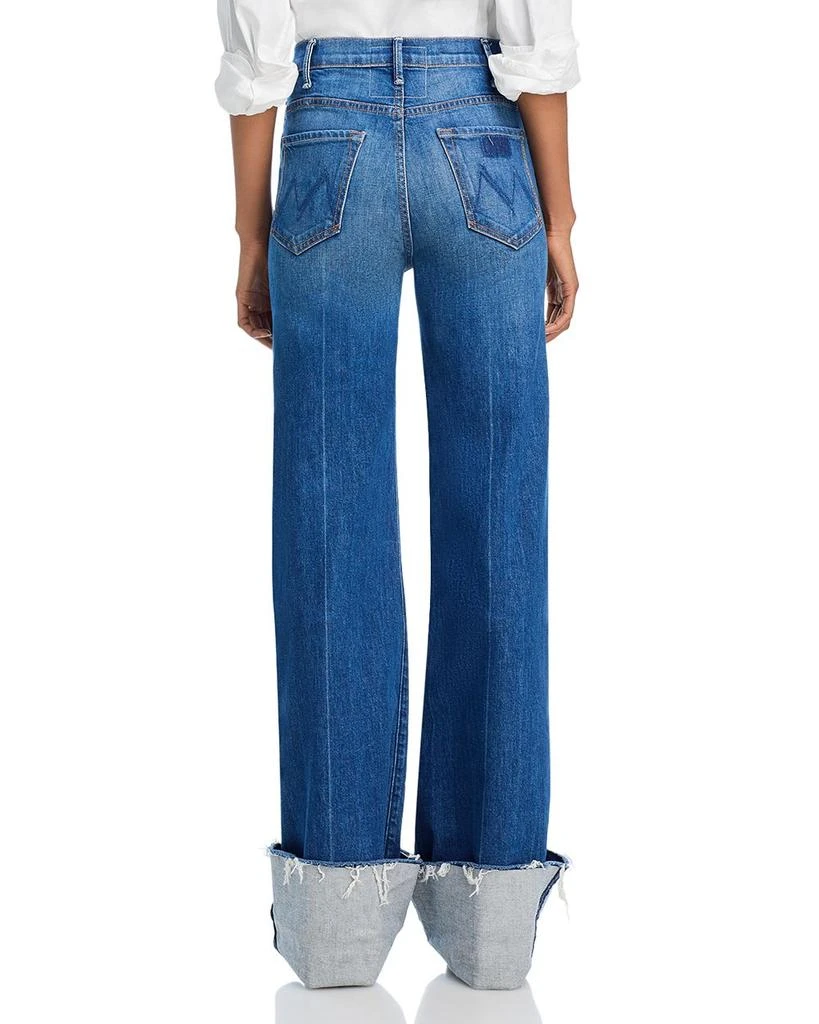 MOTHER Hustler Roller Heel Frayed Cuff Jeans in It's A Small World 3