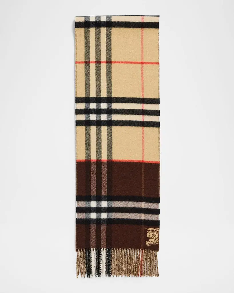 Burberry Contrast Check Cashmere Scarf