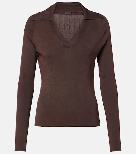 Joseph Ribbed-knit polo sweater 1