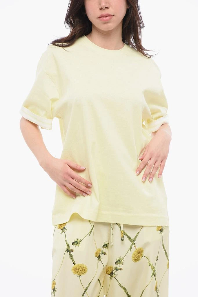 Burberry Crew Neck Dropped Shoulder Cotton T-Shirt 1