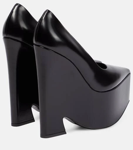 Versace Tempest leather platform pumps 3
