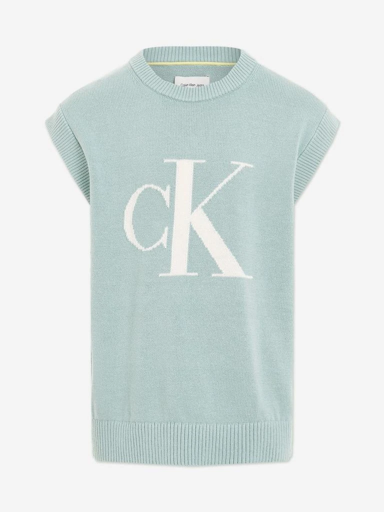 Calvin Klein Calvin Klein Boys Relaxed Towelling Shirt in Green 1