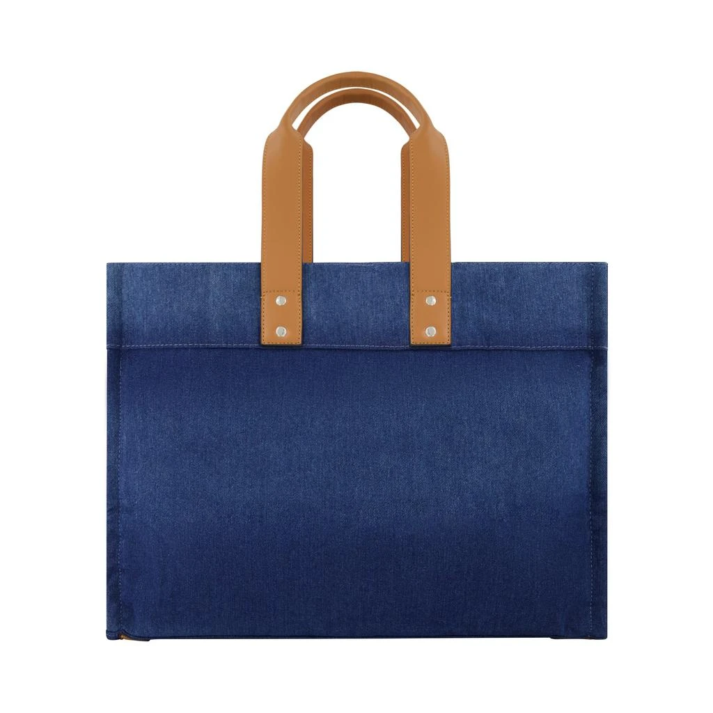 True Religion Large Washed Navy Denim Tote 3