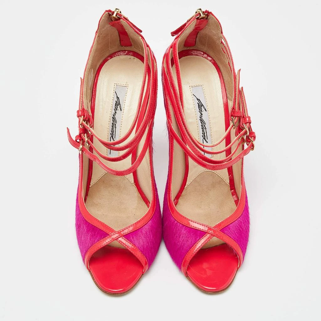Brian Atwood Brian Atwood Pink Calf Hair and Patent Leather Stellah Pumps Size 37.5 3