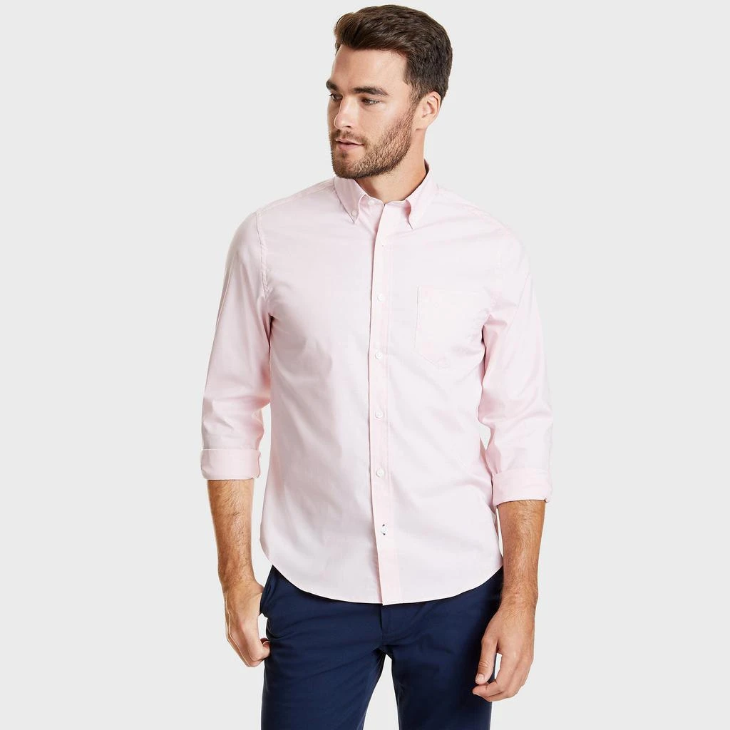 Nautica Mens Wrinkle-Resistant Wear To Work Poplin Shirt 6
