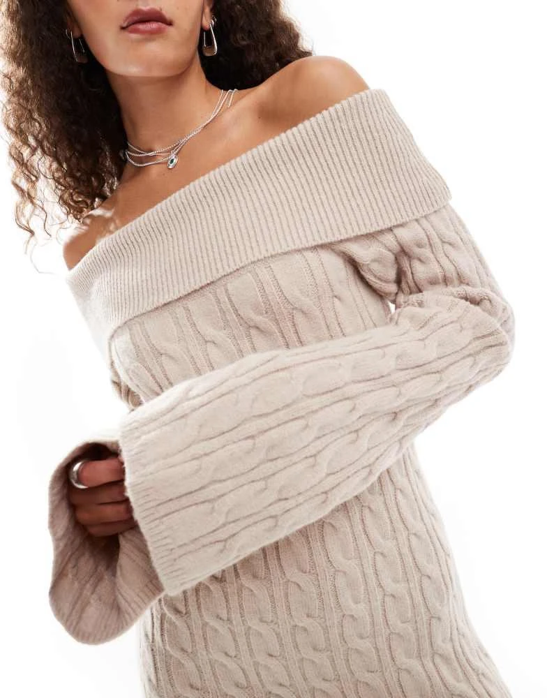 Emory Park chunky cable knit off-shoulder knitted mini dress in charcoal On Sale Now with Up to 70% Off | Discover Exclusive Deals & Savings at BeyondStyle Authentic EMORY PARK Emory Park chunky cable knit off-shoulder knitted mini dress in charcoal On Sale Now with Up to 70% Off | Discover Exclusive Deals & Savings at BeyondStyle Authentic EMORY PARK