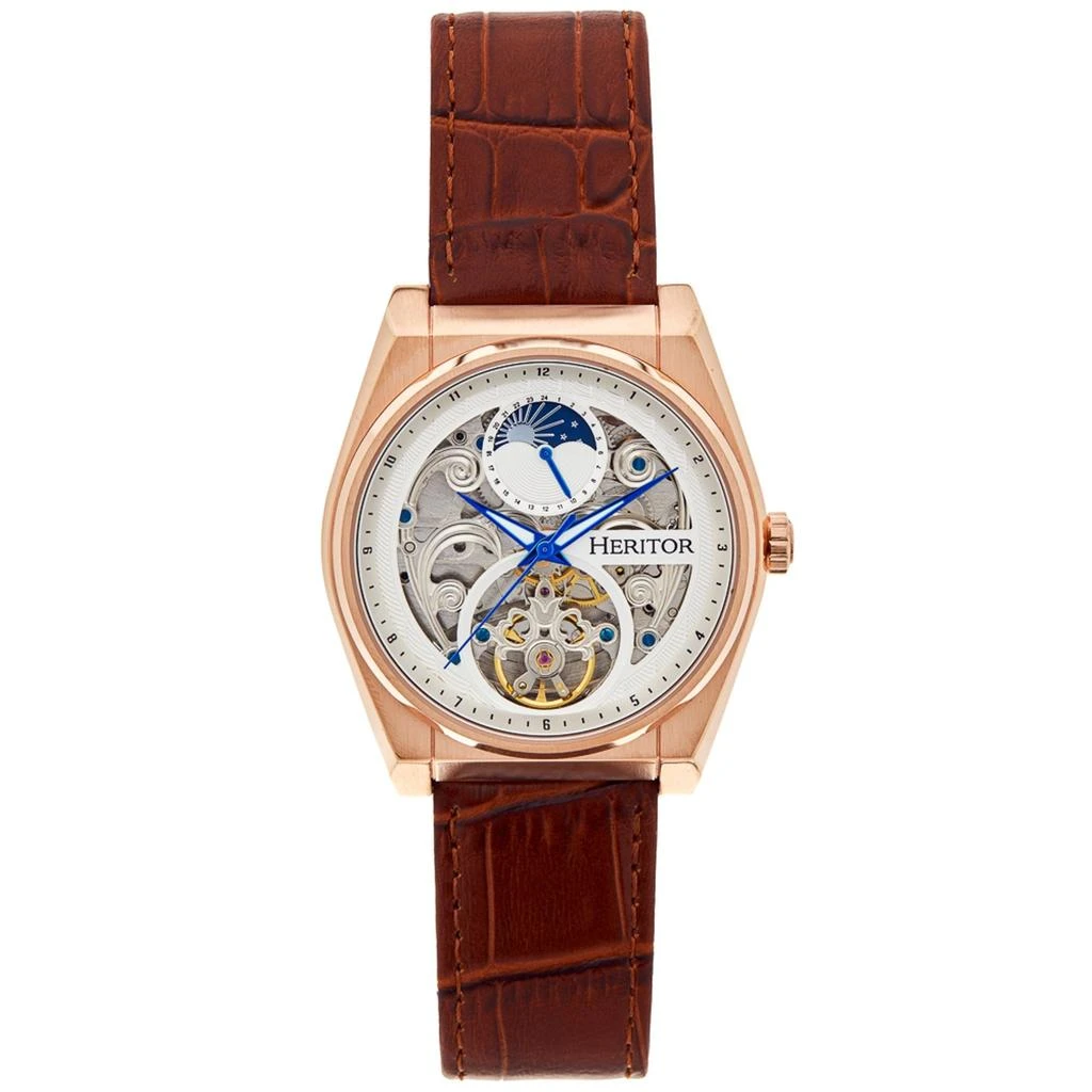 Shop Daxton Skeleton Watch Brown/Rose Gold on Sale at