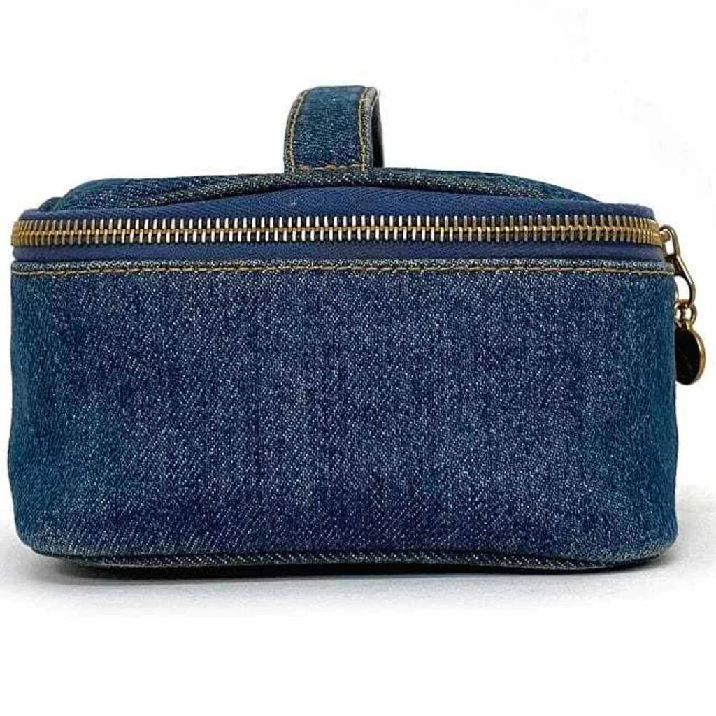 Chanel blue blue Leather Handbag Pouch Vanity Bag (Pre-Owned) 2